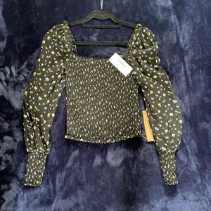 Reformation pinto square neck blouse